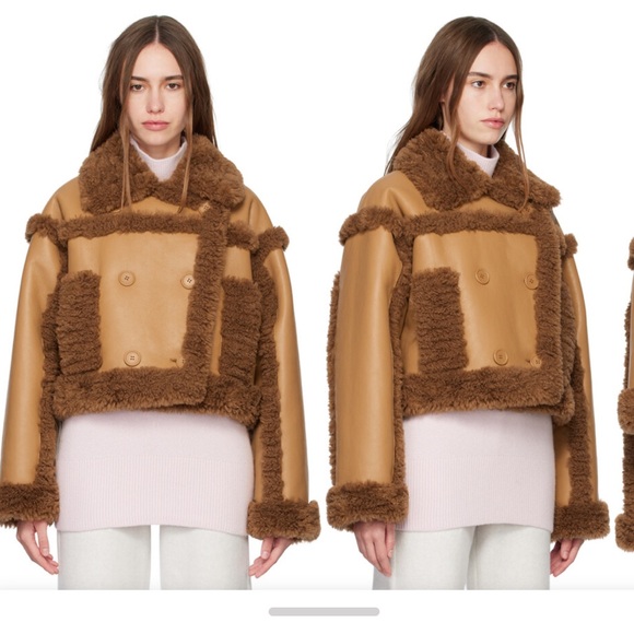 NWT Stand Studio Faux Shearling Tan Kristy Jacket - Picture 9 of 10
